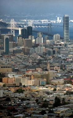 View from Twin Peaks. San Francisco, California.