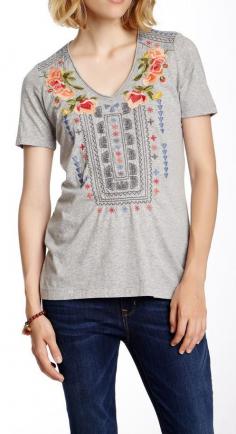 Johnny Was | JWLA V-Neck Embroidered Floral Tee