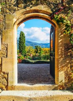 View from Château de Lourmarin, France