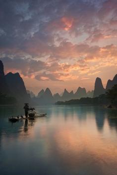 Li River at sunrise / China