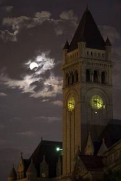 I thought the moon looked much brighter. A supermoon lights up the night sky.. The August full moon is when the moon is closest to the earth on its elliptical path, causing it to appear about 14 per cent wider and 30 per cent brighter than normal