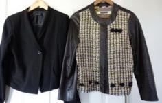 brown leather beaded #EastonPearson jacket and black cropped jacket. The 5 things I never pack and what I take instead