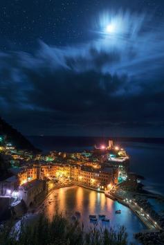 Vernazza, Italy / Starry Night by Max Foster