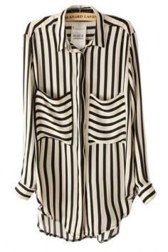 Striped Loose Blouse | Oasap