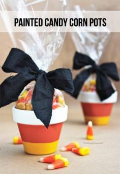 DIY Candy Corn Pots