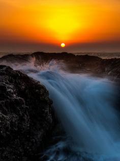 Winter morning of Oarai coast, Ibaraki, Japan