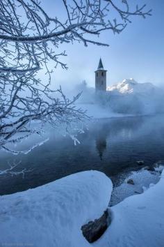 Sils Maria’s church, Engadine - near St.Moritz, Switzerland