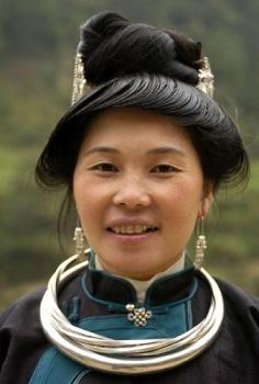 China | "Colourful Hmong (Miao) folk costumes"  Danzhai County, Guizhou Province, a village south of Gao. Miao woman dressed in costumes ready to participate in the celebrations. | © Xinhua News Agency; Hou Shao and Hua She