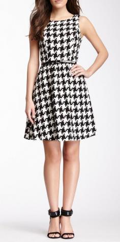 Jessica Simpson Large Houndstooth Print Dress