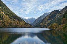 Rhinoceros Lake, one of the Nuorilang lakes, Jiuzhaigou Valley, China