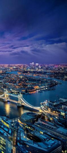 Evening Lights.. Thames River, London.