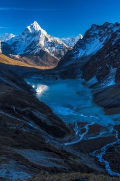 intothegreatunknown:  Ama Dablam from Dzonghla | Nepal