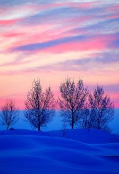 Early Morning Pink - winter, Calgary, Alberta, Canada.