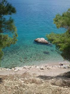 Empty Beach in Croatia #pisak #omis #brela www.flyeattravel.com