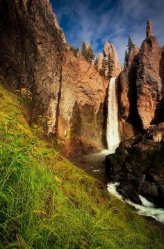 Tower falls at sunrise, Yellowstone National Park, Wyoming