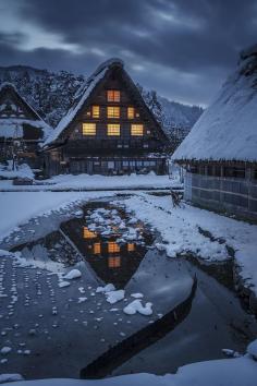 Gifu Prefecture - Shirakawa-go, located in the Japanese Alps.