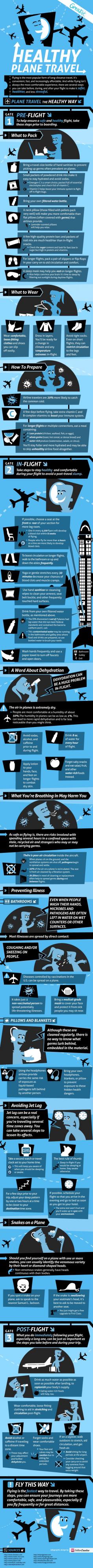 Great infographic for staying healthy on planes!