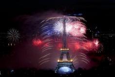 Eiffel Tower Fireworks Bastille Day