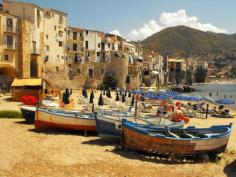 Cefalù, Italy. This is an old city and really laid-back.