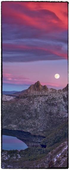 Cradle Mountain-Lake St Clair National Park, Tasmania, Australia Full Moon