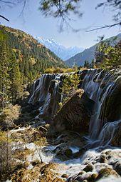 Pearl Shoal Waterfall, Rize Valley, Jiuzhaigou, China