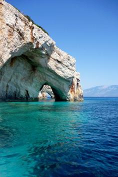 The Blue Caves, Zakynthos, Greece