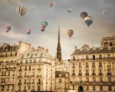 Hot air balloons over Paris. - Bing Images