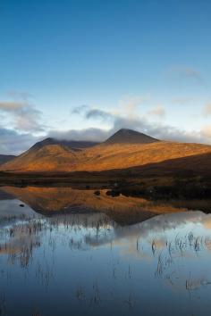 ✮ View of Rannoch Moor at sunrise, Glencoe, Scotland