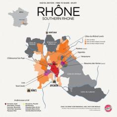 [Maps] “Southern Rhône Wine maps (France)” Mar-2014 by Winefolly.com