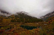 Sleeping Dragon Lake and Sparkling Lake, Shuzheng Valley, Jiuzhaigou, China