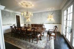 Gray and White Dining Room