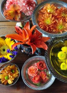 Fall Flower Interior Decorating - Gifts from the garden #flower #decor #centerpiece