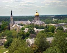 It’s hard to miss the glistening golden dome of the Notre Dame’s Main Building, not to mention the neo-Gothic Basilica of the Sacred Heart that defines this 150-year-old Catholic school.