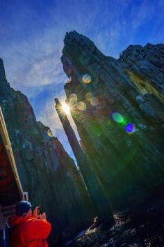 Epic sea cliffs on the Tasman Peninsula with Pennicott Journey's