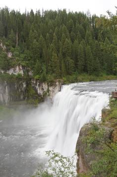 Mesa Falls - gorgeous waterfall along Mesa Falls Scenic Byway in Idaho.