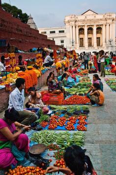 Street market, Kathmandu, Nepal. - Loved the people and the beauty...