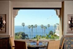 With views of La Jolla Cove, the Mediterranean Room spreads out onto the patio in good weather.