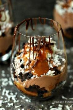 Samoa Cheesecake Parfait #dessert #foodgasm #cheesecake