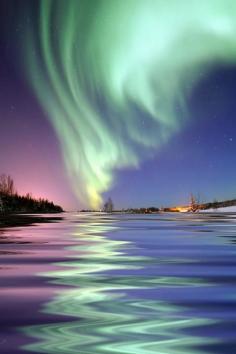 Aurora Borealis, Bear Lake, Alaska, by Beverly & Pack