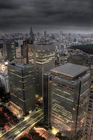 NS bldg. (at right front), Shinjuku, Tokyo, Japan