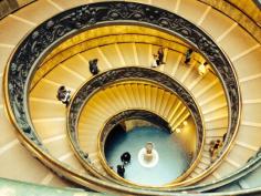 Double stairs, Vatican Museums. Check out our latest post about Rome: openupnow.net/...