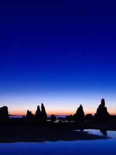 Sunrise in Hashigui-iwa, Yoshino-Kumano National Park, Wakayama, Japan