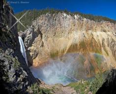 Brink of Lower Yellowstone Falls, Uncle Tom's Trail, Yellowstone National Park by Daryl L. Hunter, The Hole Picture