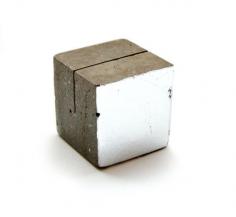 Silver Concrete Cube Display Photos and Paper