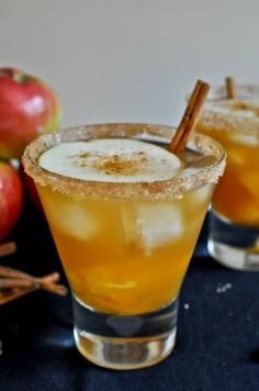 Apple Cider Recipes - Apple Cider Margarita #margarita #happyhour #mixeddrink