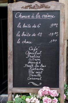 Paris Photography Chalkboard Menu Sign Paris Pastry