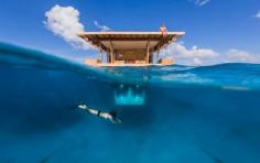 Try out the exclusive underwater room at The Manta Resort, Zanzibar...a floating island all to yourselves!