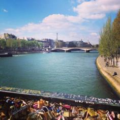 
                        
                            Paris bridge before the meanies took off all the love locks.
                        
                    