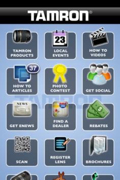 
                        
                            Tamron has a new app in the iTunes™ App store. Tamron Lenses & How-To is resource for photographers on-the-go to review Tamron lens specs and access how-to articles and videos on dozens of photographic topics. Features how-to articles and videos and more.
                        
                    