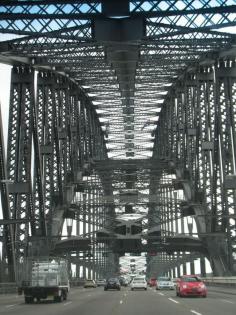 Sydney, Sydney, Australia - View of the Harbour Bridge whilst driving across.